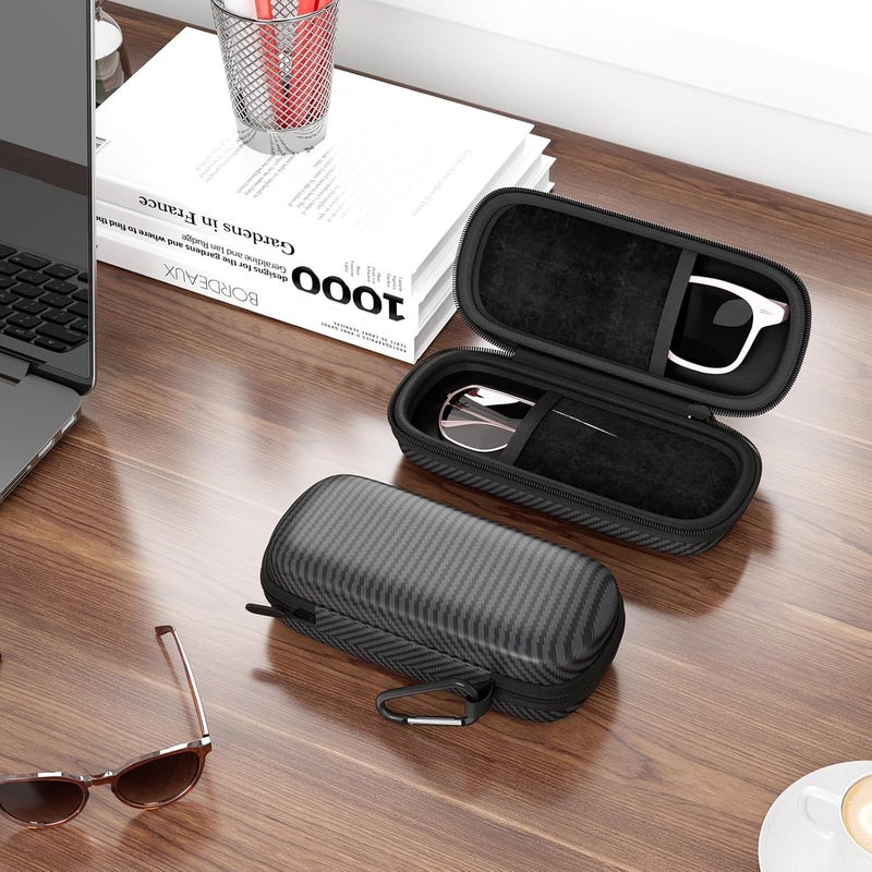 Vecxoty Travel Sunglasses Organizer​,​ Hard Shell​ Sunglass Case Adjustable Slots for Multiple ​Sunglass Eyeglass Case - Image 3